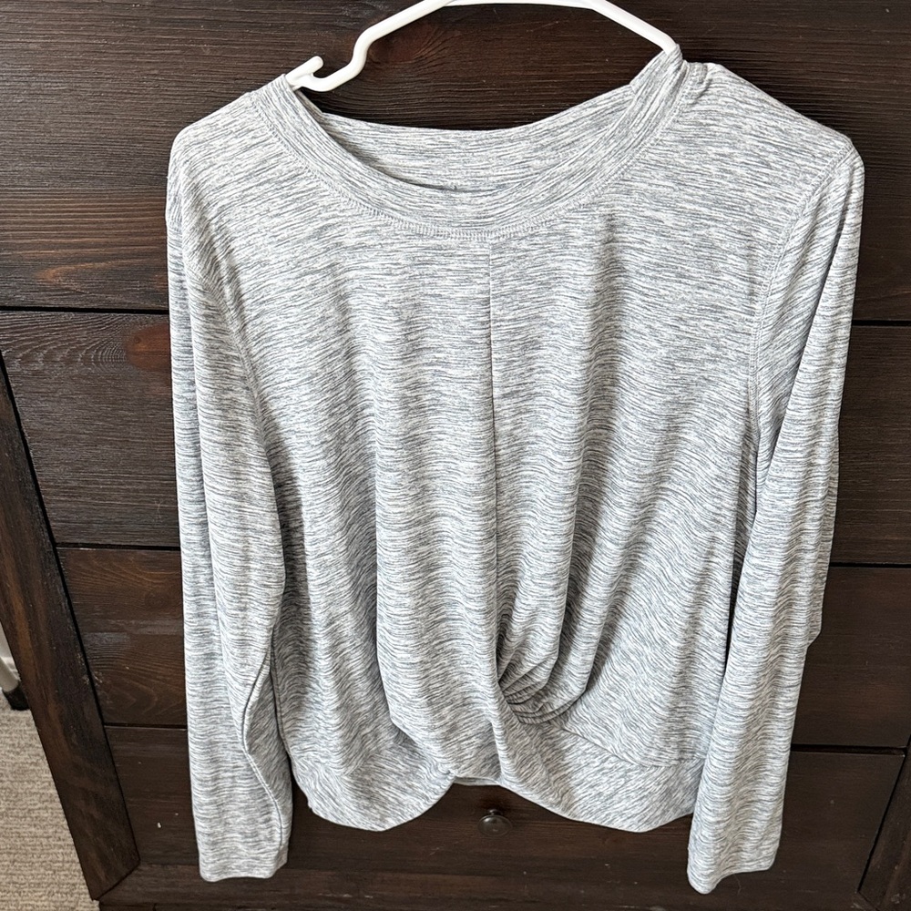 Gray Women's Twist Front Top